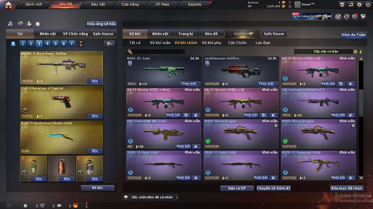 shop acc cf uy tin gia re
